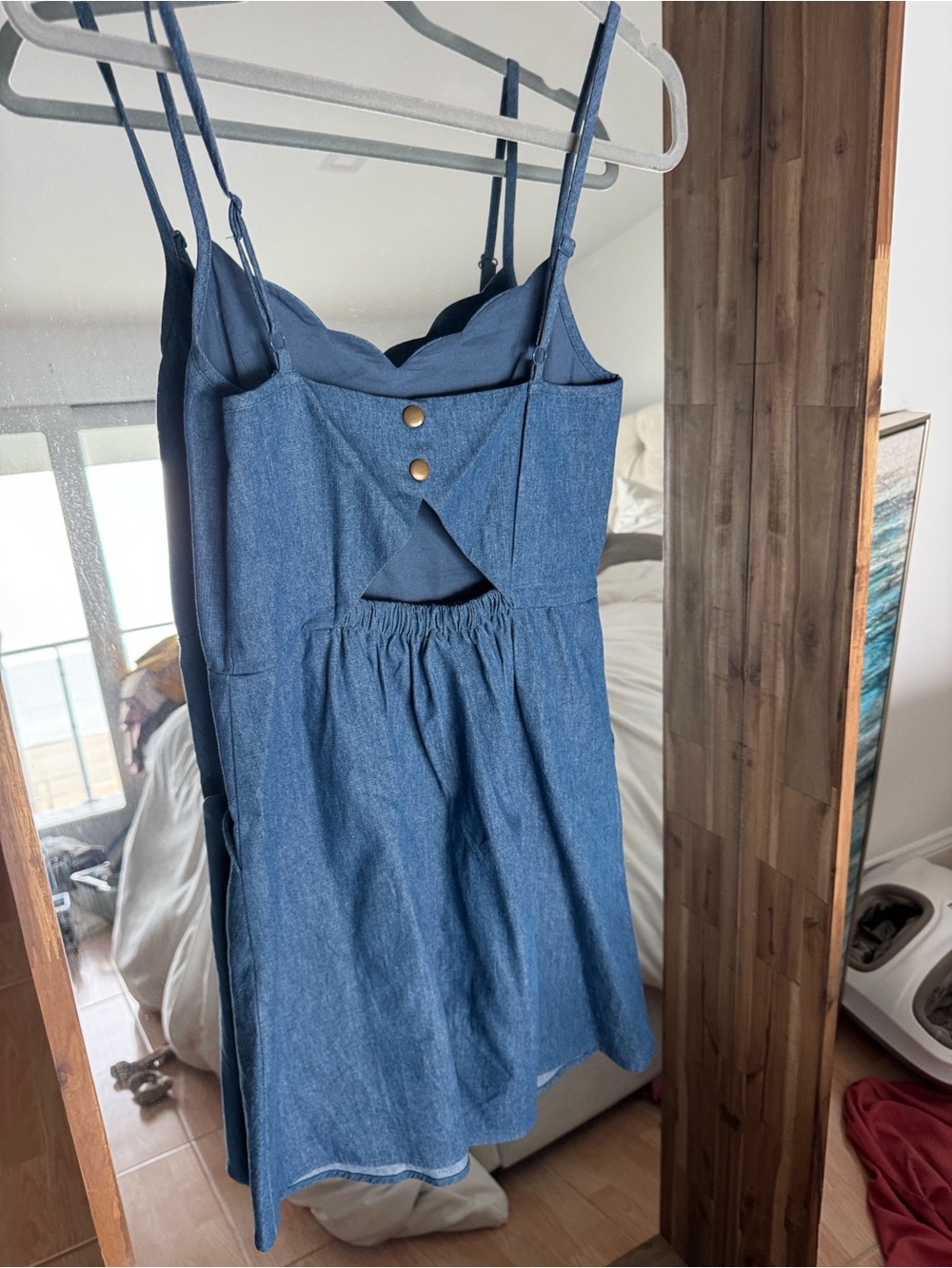 Market & Spruce Slate Blue Spaghetti Strap Dress